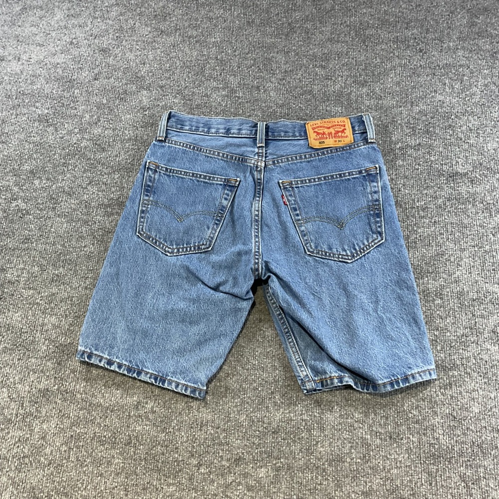 Levi's 405 Standard Fit Denim Shorts Mens 30 Blue Medium Wash Jean Shorts